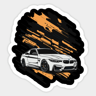 Bmw M4 F82 Vintage Car Art Sticker